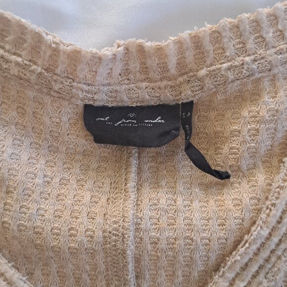 Urban Outfitters Out From Under Jojo Oversized Thermal Button-Front / tan - S - Picture 2 of 4